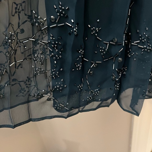 Stunning Ted Baker dark teal Embellished Midi Dress - Picture 4 of 12